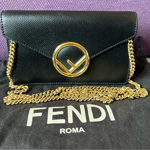 Fendi Logo Belt Bag, Black 100% leather - Picture 2 of 8